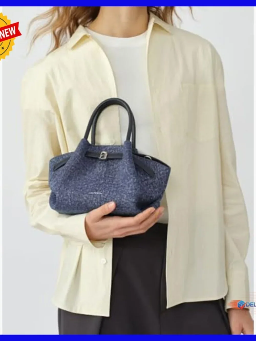 Small Genuine Leather Hobo Satchel Purse with Detachable Strap